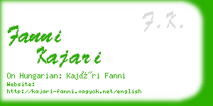 fanni kajari business card